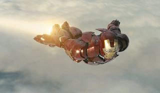 Iron Man flying in 2008 movie