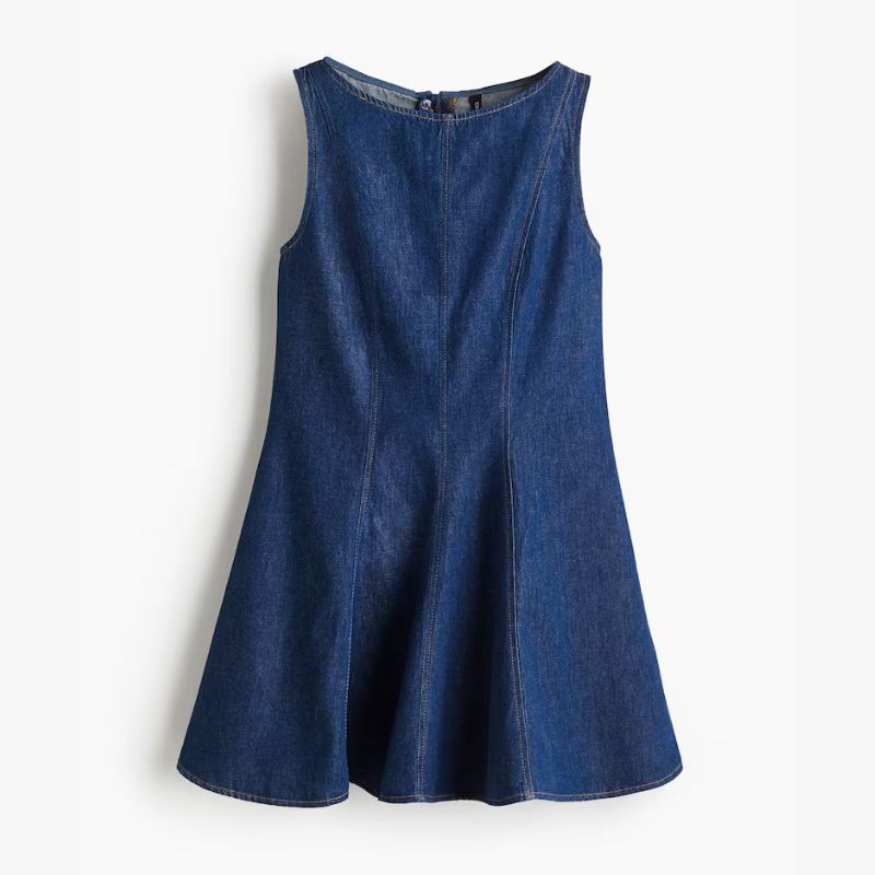 denim mini dress