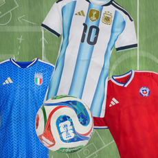 Collage of FIFA x adidas collaboration