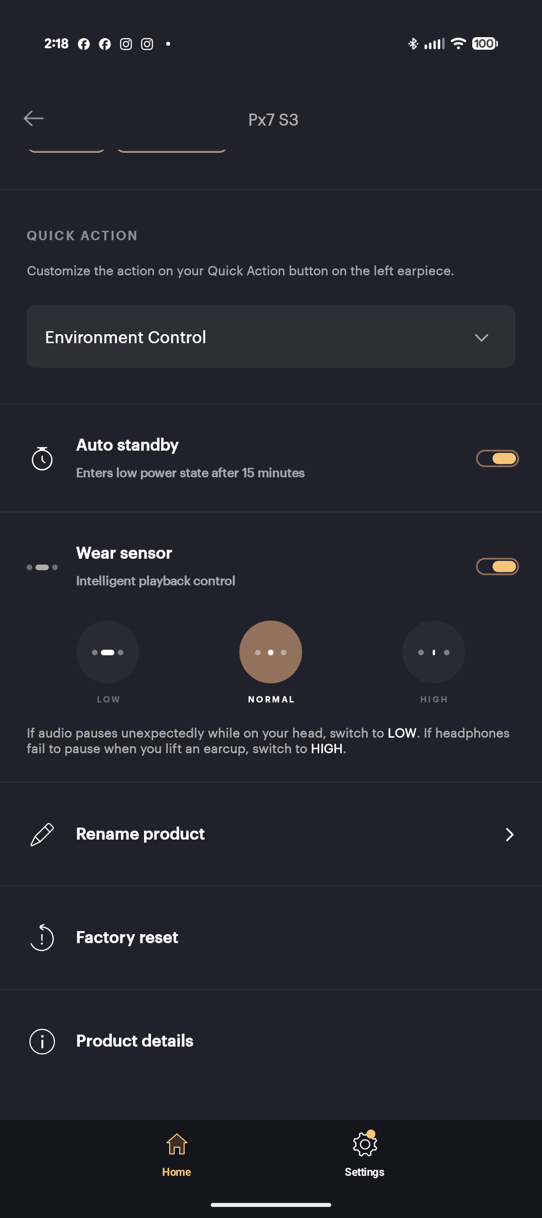 Bowers & Wilkins app home
