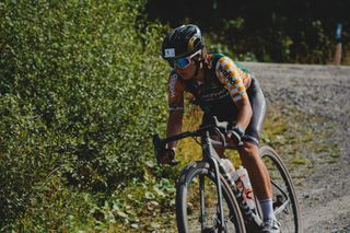 Xan Crees racing cyclocross and gravel