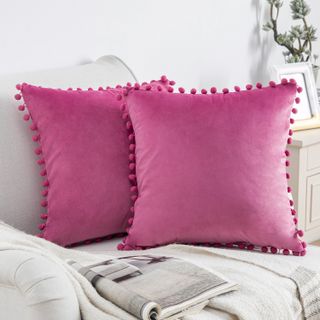 Tassels Reversible Throw Pillow