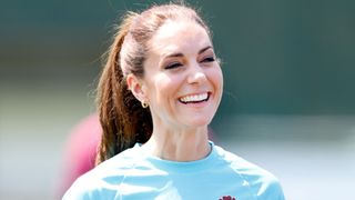 Kate Middleton playing a sports game