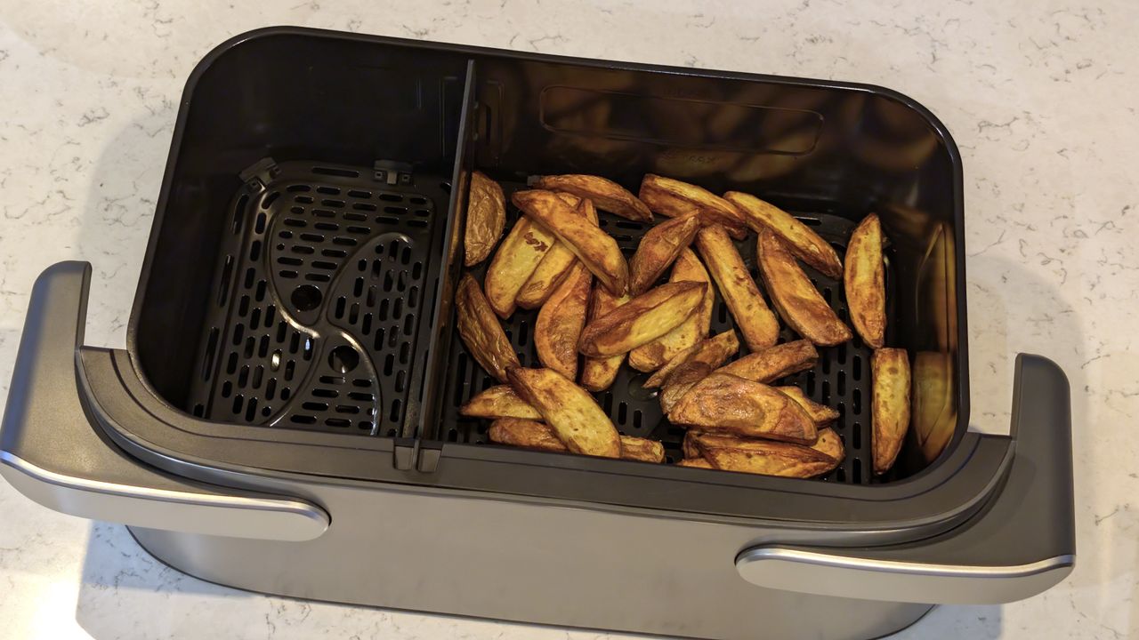 Food in Philips 5000 Series Megabasket Air Fryer with Steam