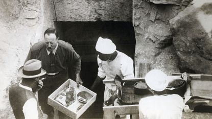 Howard Carter at Tutankhamun's tomb