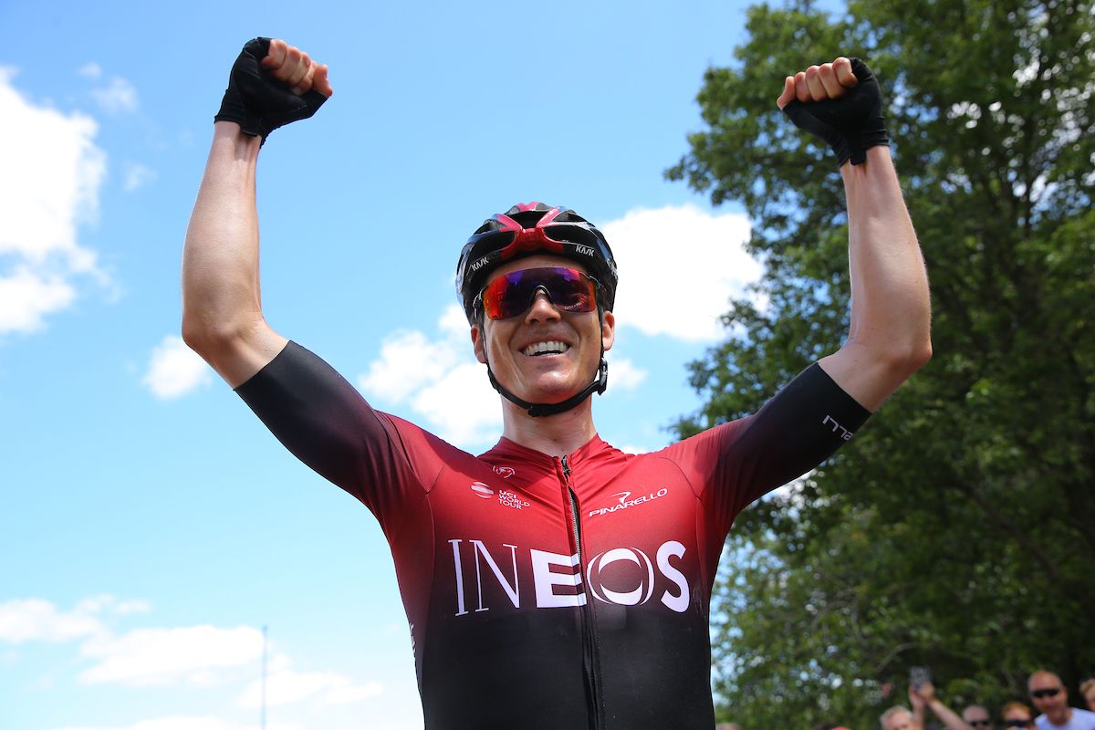 Ben Swift wins the British road race title