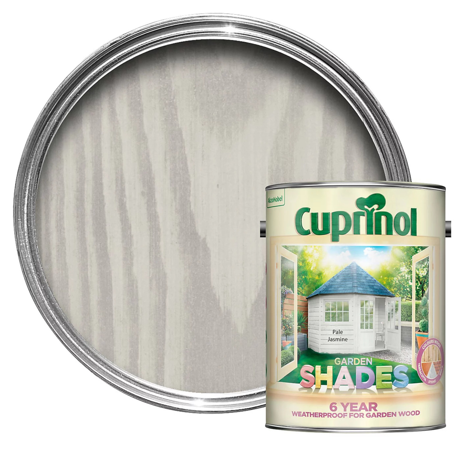 cuprinol garden shades pale jasmine matt multi surface exterior paint 5l