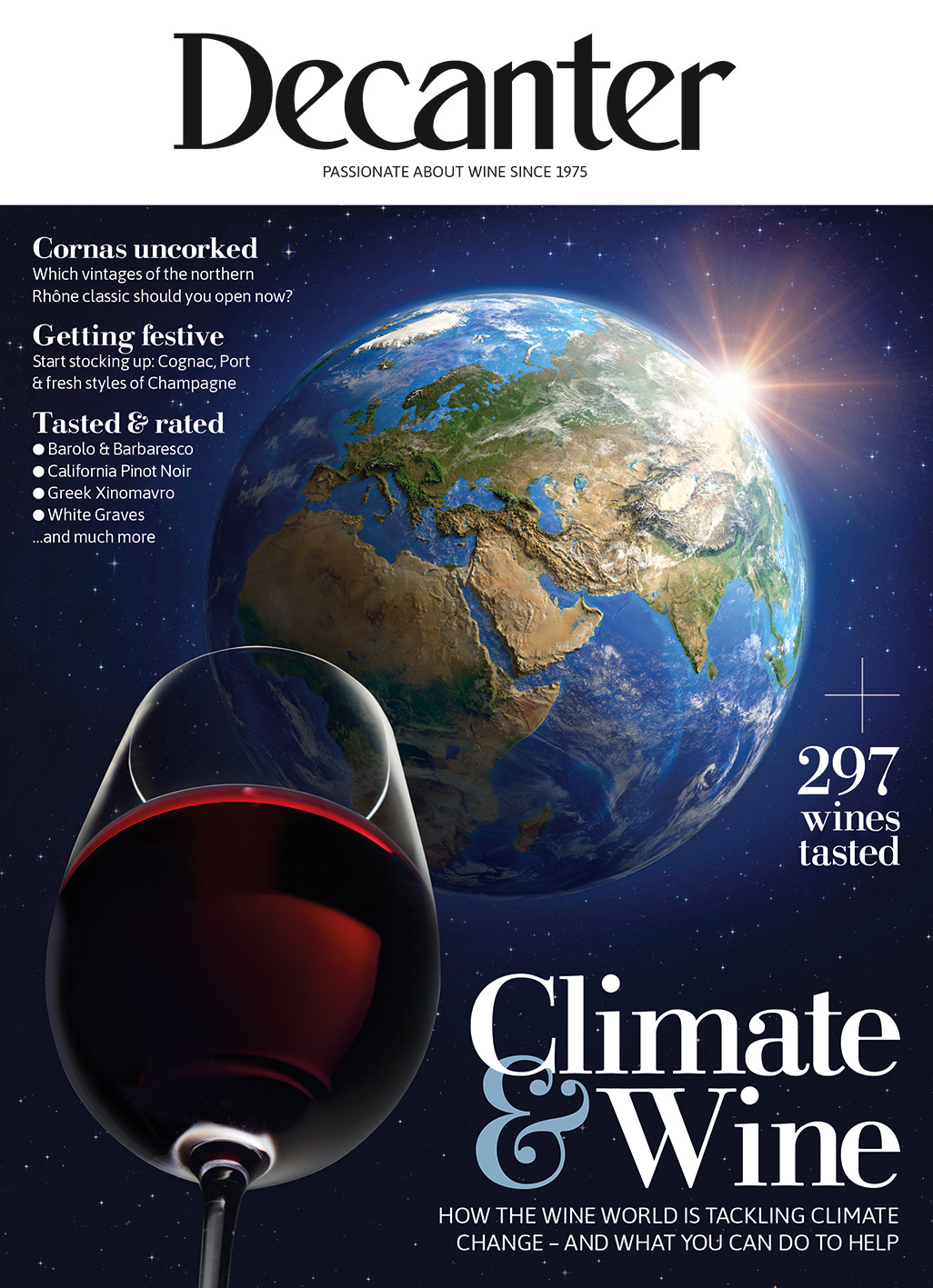 Decanter magazine december 2021 issue cover high