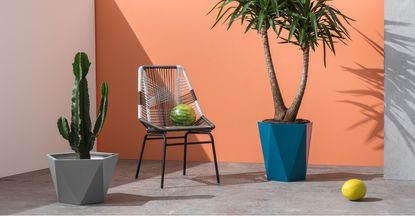 The best outdoor plant pots: made.com plant pot in contemporary garden