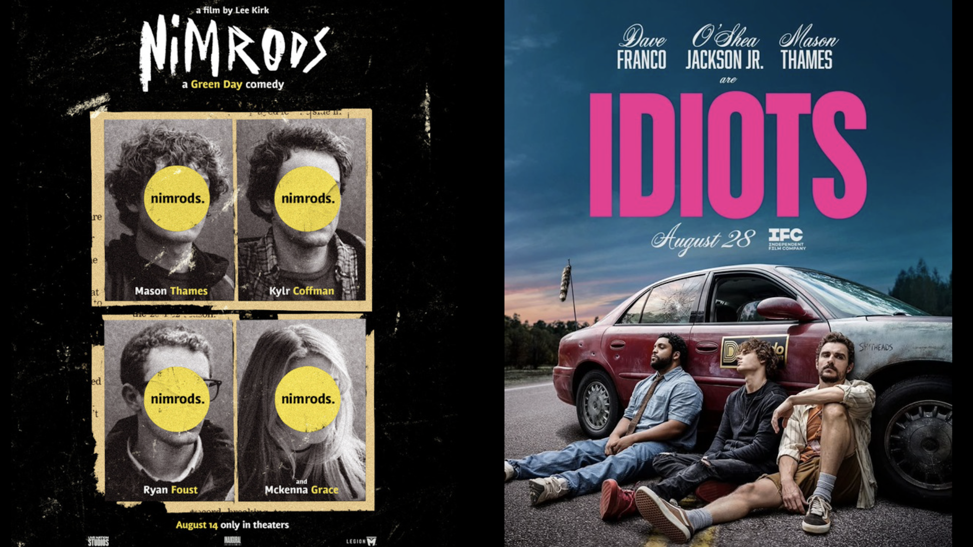 the Nimrods and Idiots poster side by side