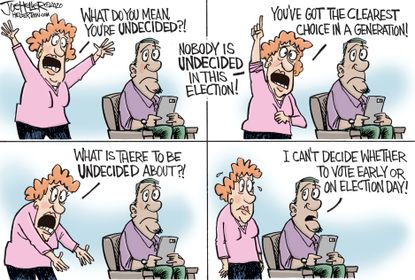 Editorial Cartoon U.S. early voting&nbsp;