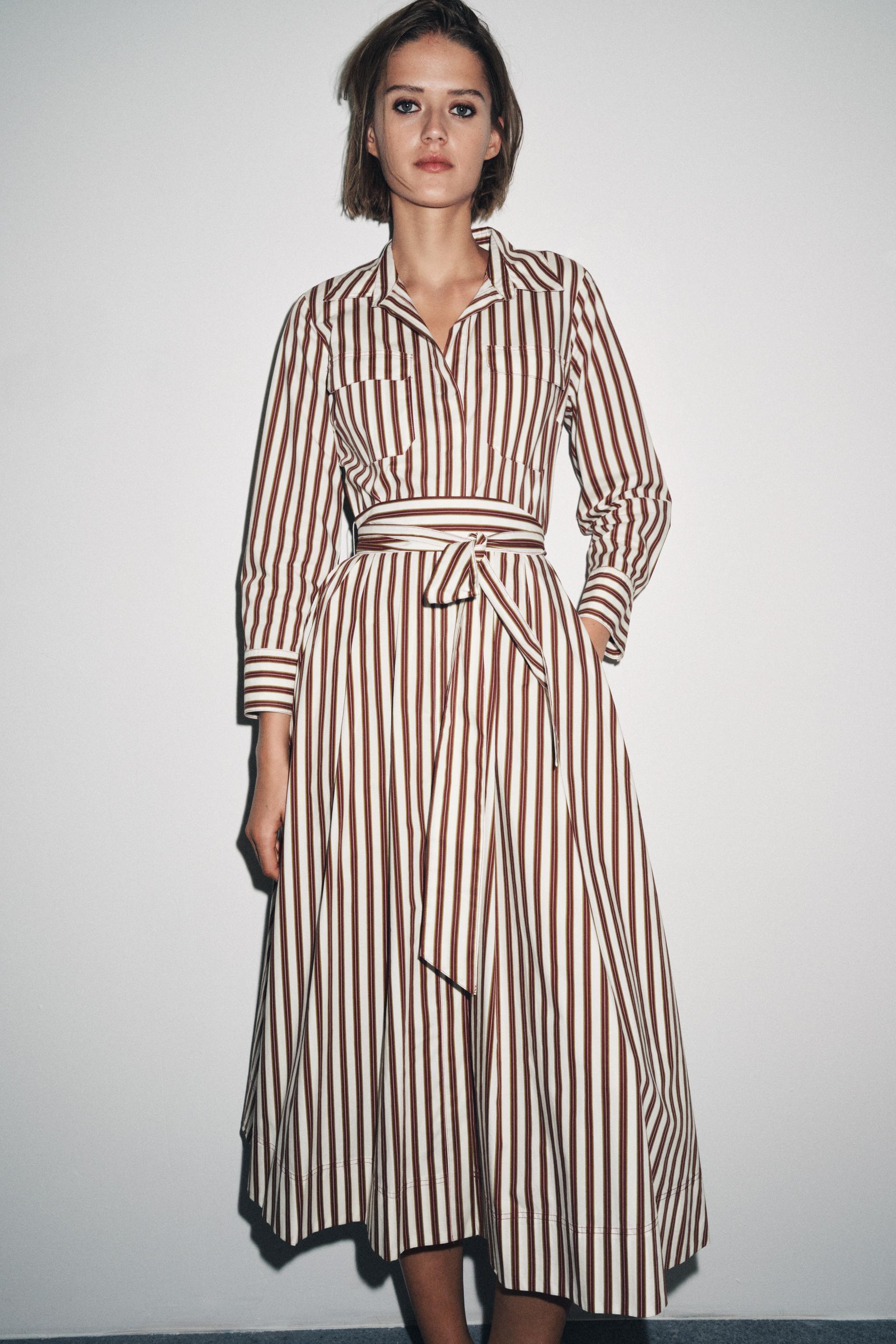 Striped Shirt Dress Zw Collection