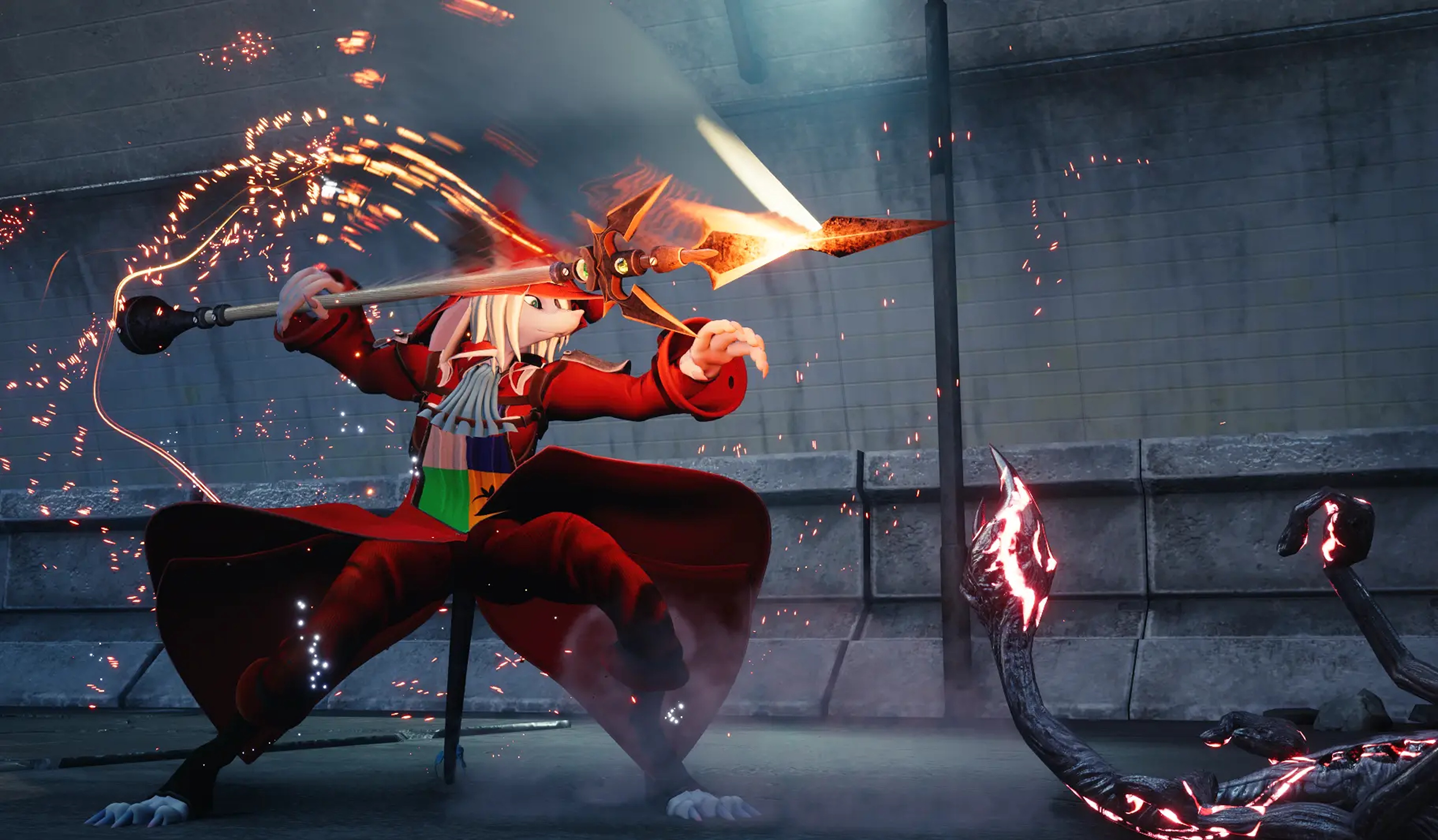 In-game screenshot of Cloud transformed into Freya from Final Fantasy IX in a modded version of Final Fantasy VII Remake