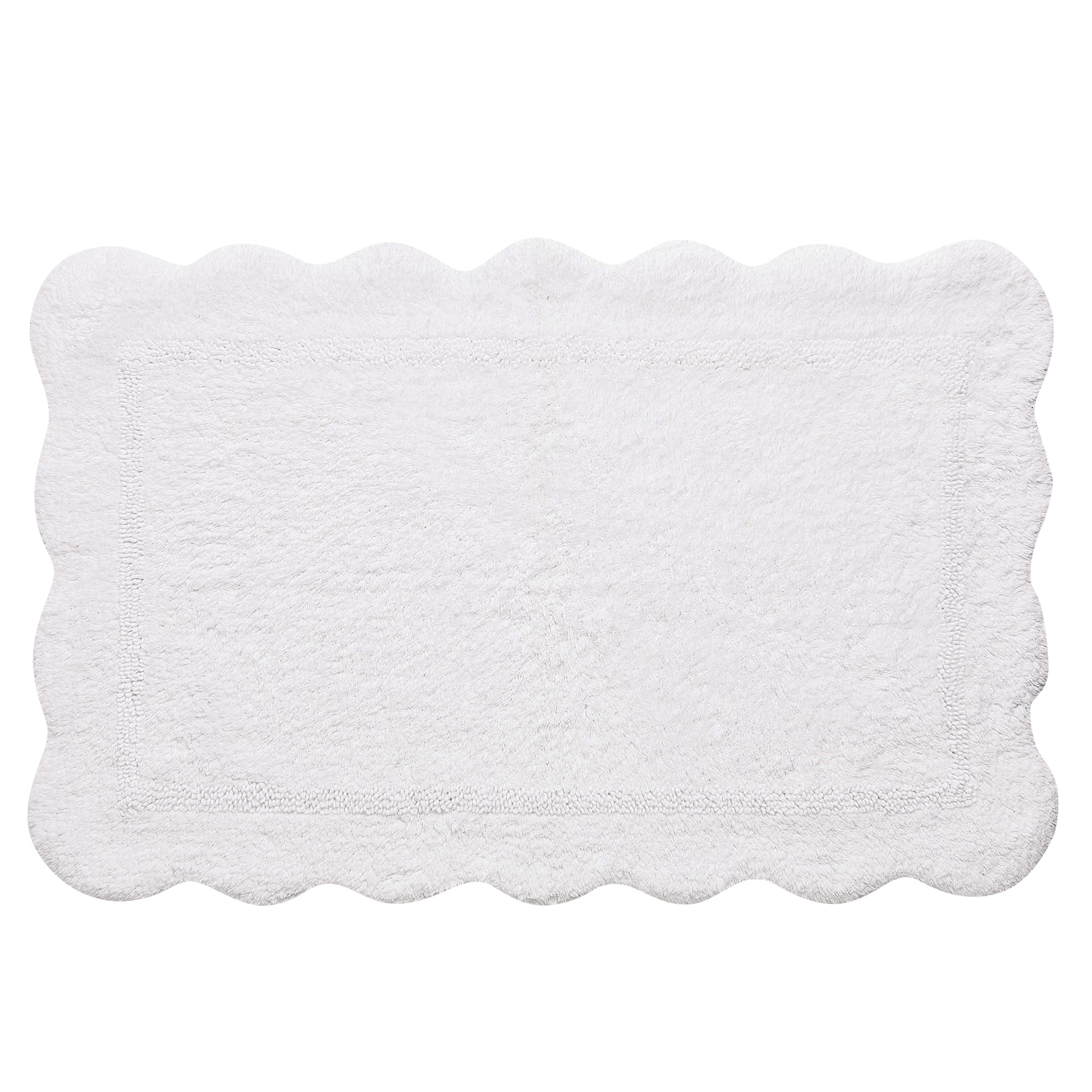 M&S Pure cotton scalloped bath mat