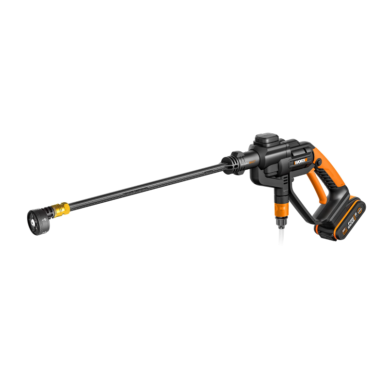 Worx Hydroshot pressure washer on a white background 