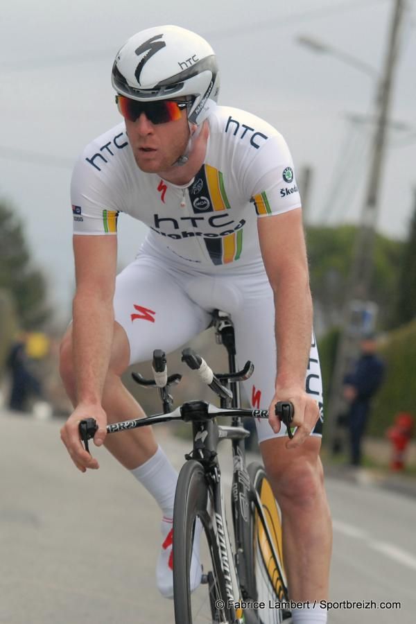Matt Goss (HTC-Highroad) not looking too fussed about the time trial