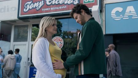 Erin Moriarty as Annie/ Starlight and Jack Quaid as Hughie in The Boys season 5 finale