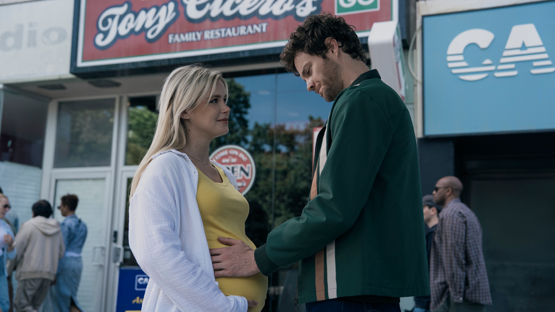 Erin Moriarty as Annie/ Starlight and Jack Quaid as Hughie in The Boys season 5 finale