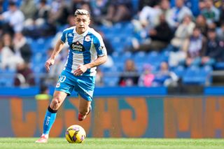 Yeremay Hernandez of RC Deportivo de La Coruna is in action during the La Liga Hypermotion match between RC Deportivo La Coruna and SD Huesca at Estadio Abanca Riazor in A Coruna, Spain, on February 23, 2025. (Photo by Jose Manuel Alvarez Rey/JAR Sport Images/NurPhoto via Getty Images) Chelsea target