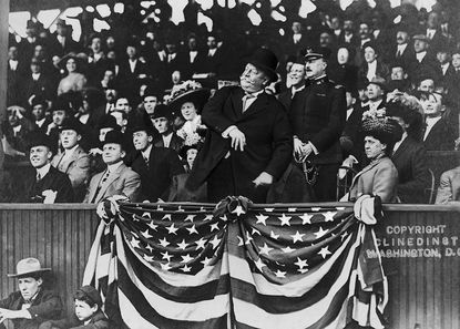 President Taft starts the tradition in 1910.