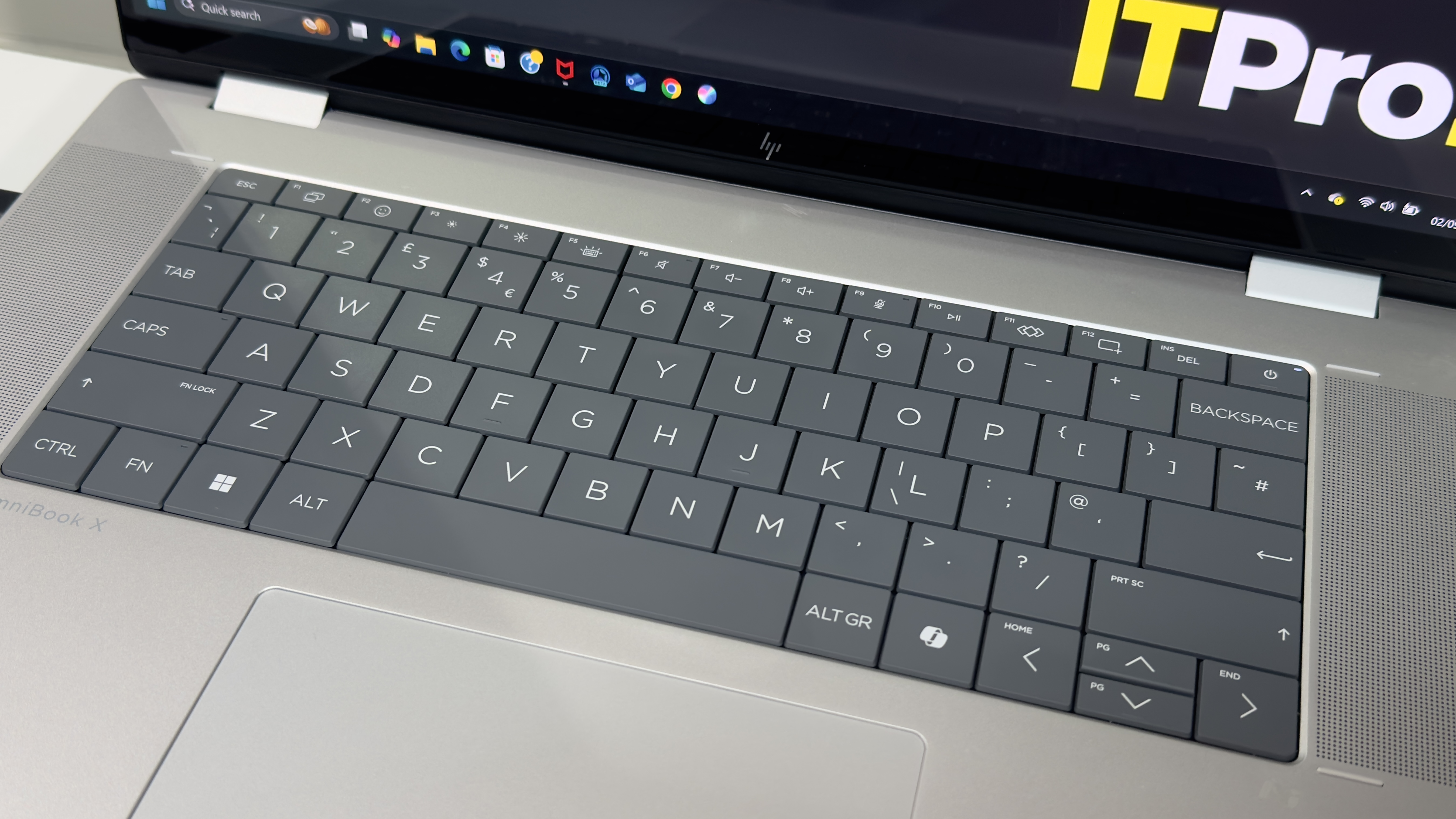The keyboard on the HP OmniBook X Flip 16
