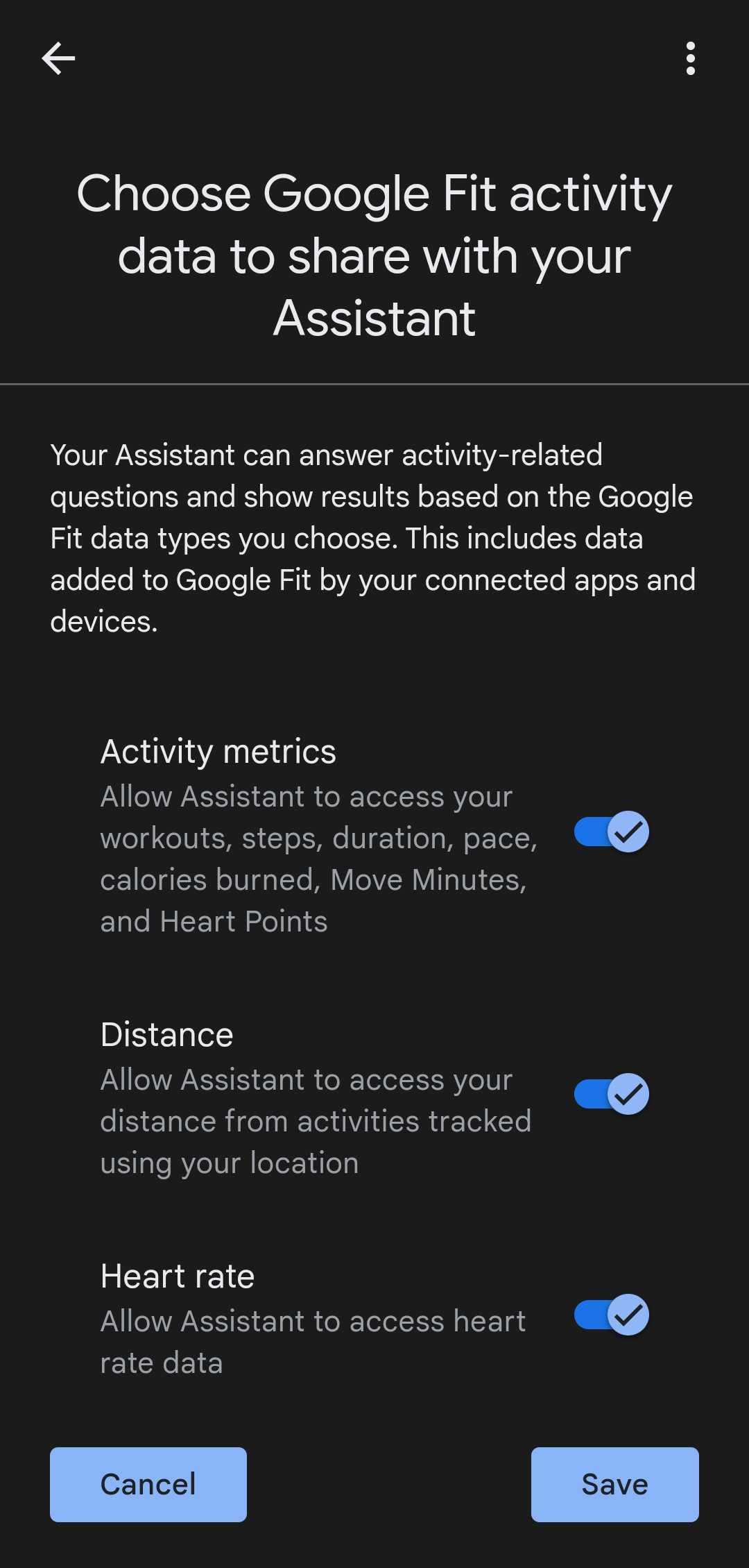 Google Fit and Fitbit integration with Assistant