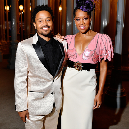 Ian Alexander Jr. and Regina King, wearing Gucci, attend the 2019 LACMA Art + Film Gala Presented By Gucci at LACMA on November 02, 2019 in Los Angeles, California. 