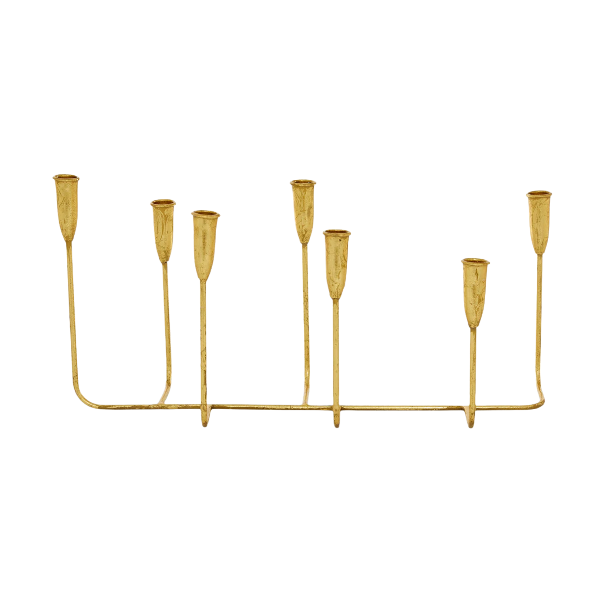 a gold candelabra