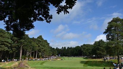 A general view of the 11th green of the West Course at Wentworth
