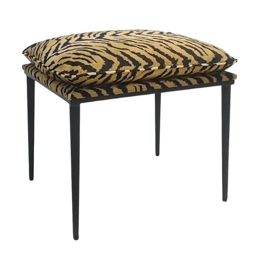 At Home, Tiger Ottoman, Natural