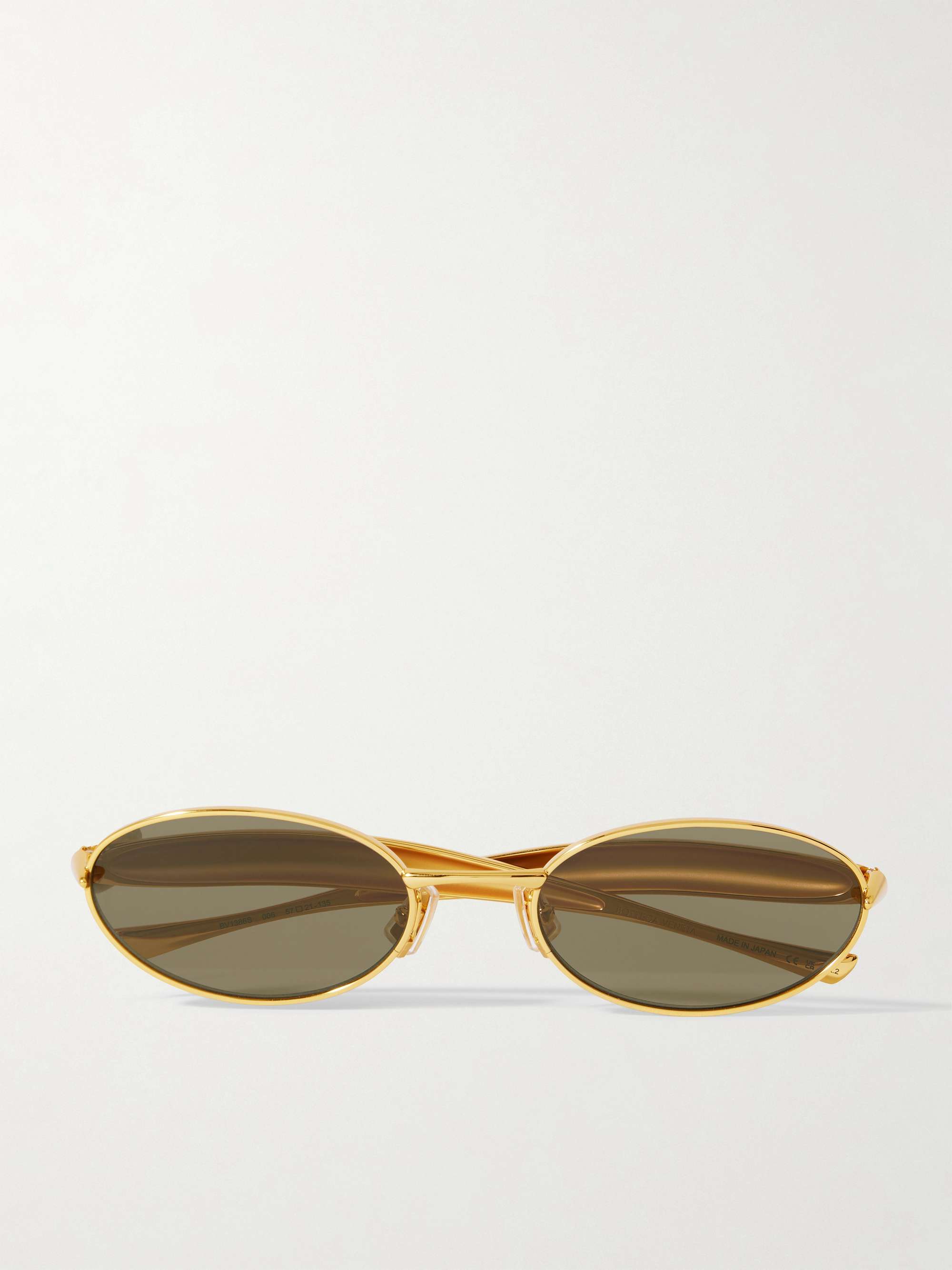 Sardine Oval-Frame Gold-Tone Sunglasses