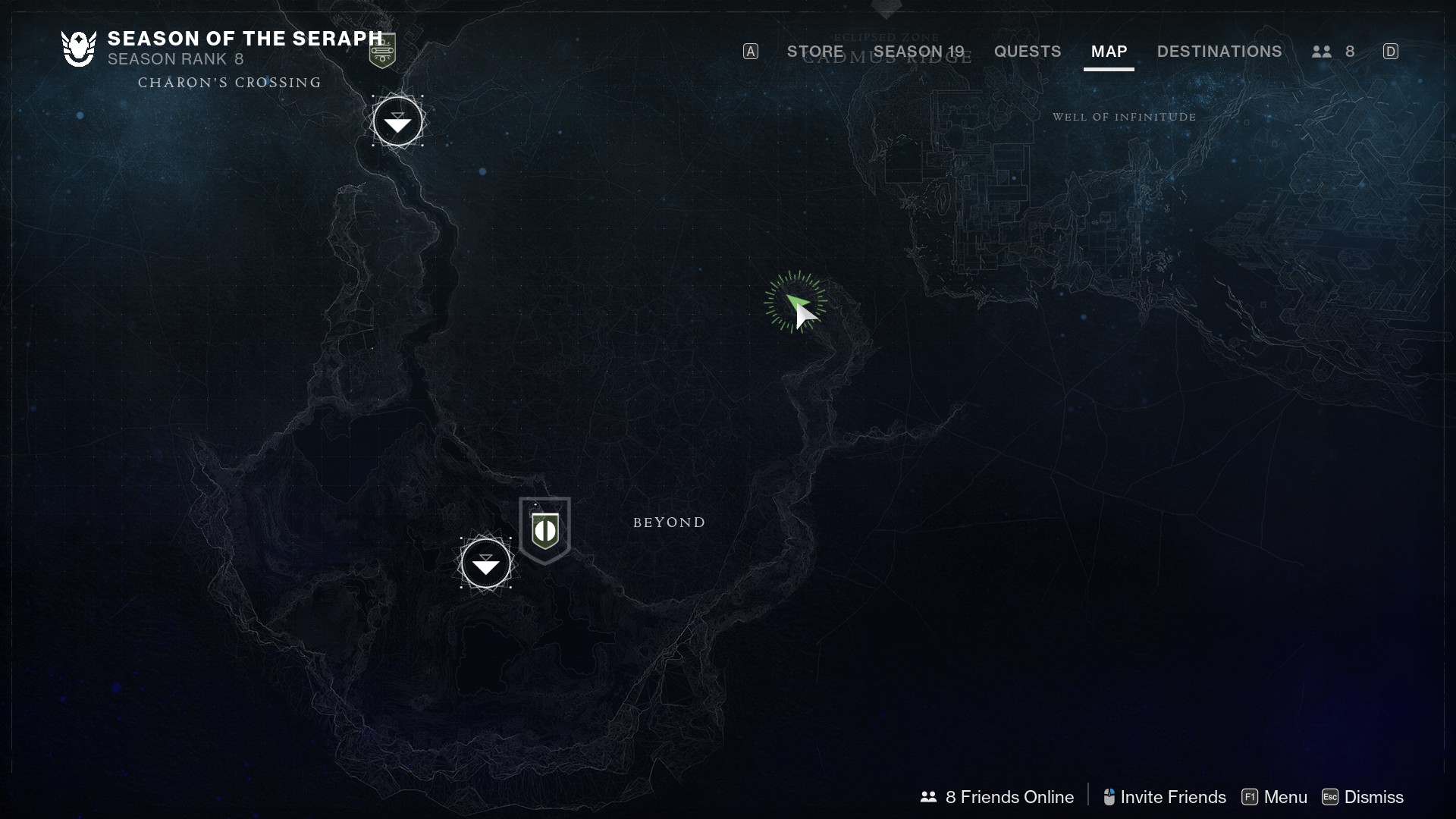 Destiny 2 Override Frequency location for Beyond