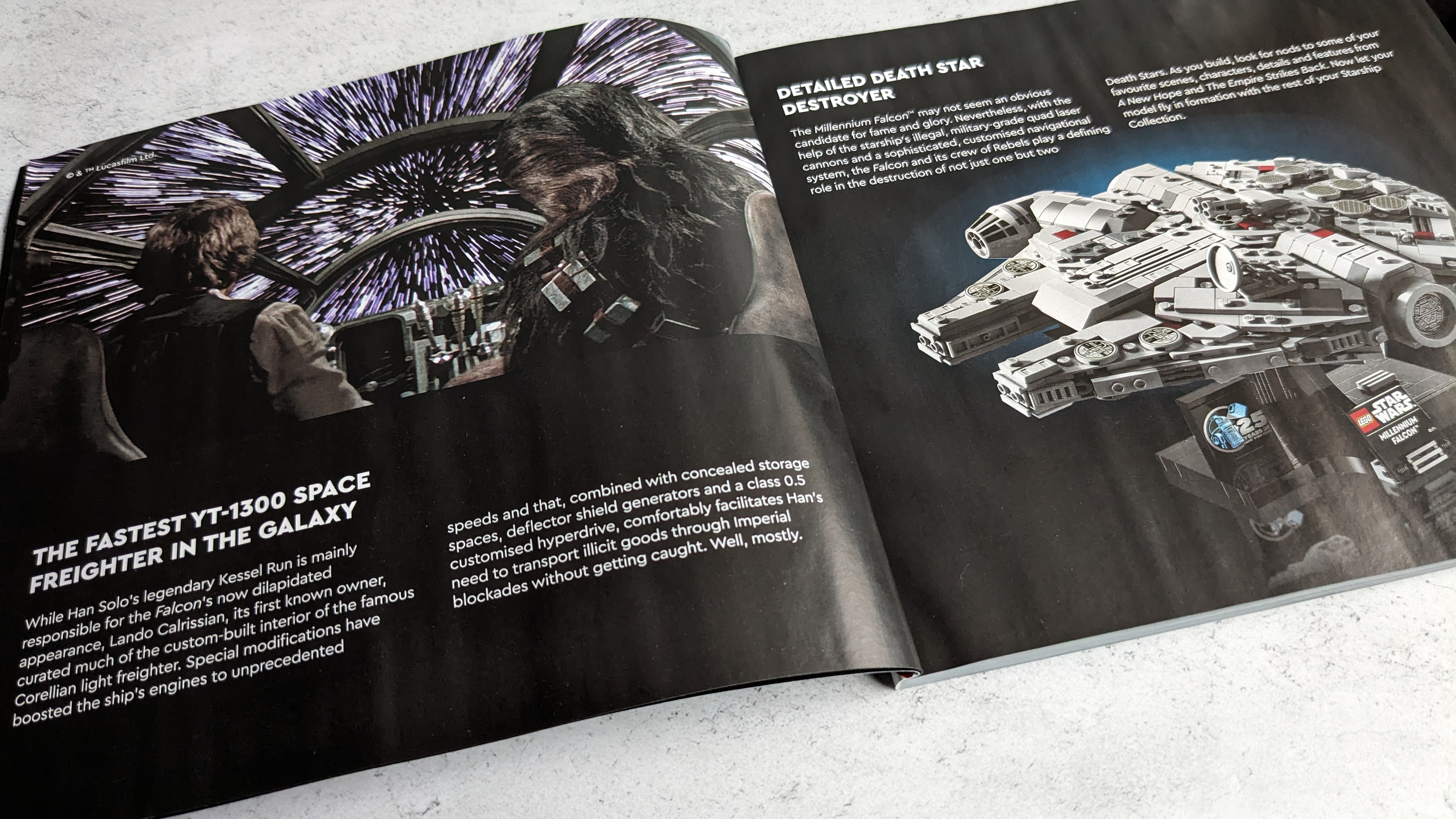 The instruction booklet on Lego Star Wars Millennium Falcon (2024)