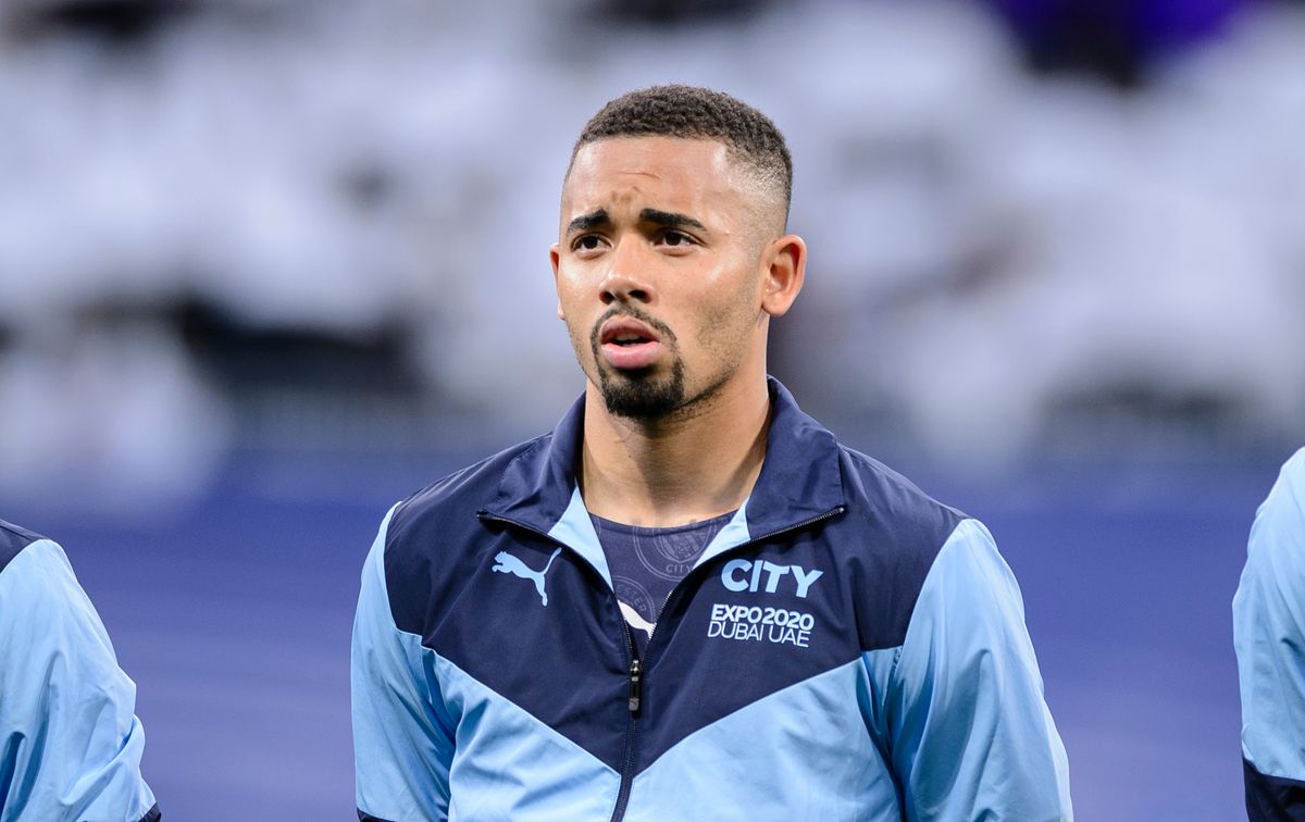 Manchester City forward Gabriel Jesus pre-match