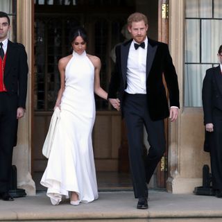 windsor, united kingdom may 19 duchess of sussex and prince harry, duke of sussex leave windsor castle after their wedding to attend an evening reception at frogmore house, hosted by the prince of wales on may 19, 2018 in windsor, england photo by steve parsons wpa poolgetty images