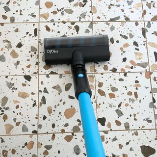 Using the Halo Capsule X hard floor roller on terrazzo tiles