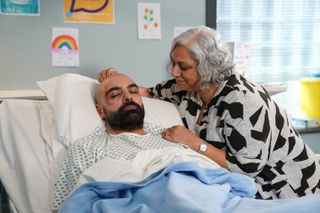 Zain Rizwaan is unconscious after having a stroke in Hollyoaks. 