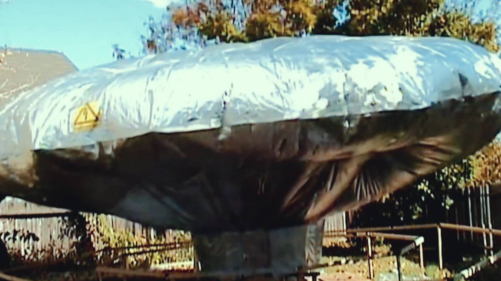A still from Netflix doc Balloon Boy of the homemade weather balloon.