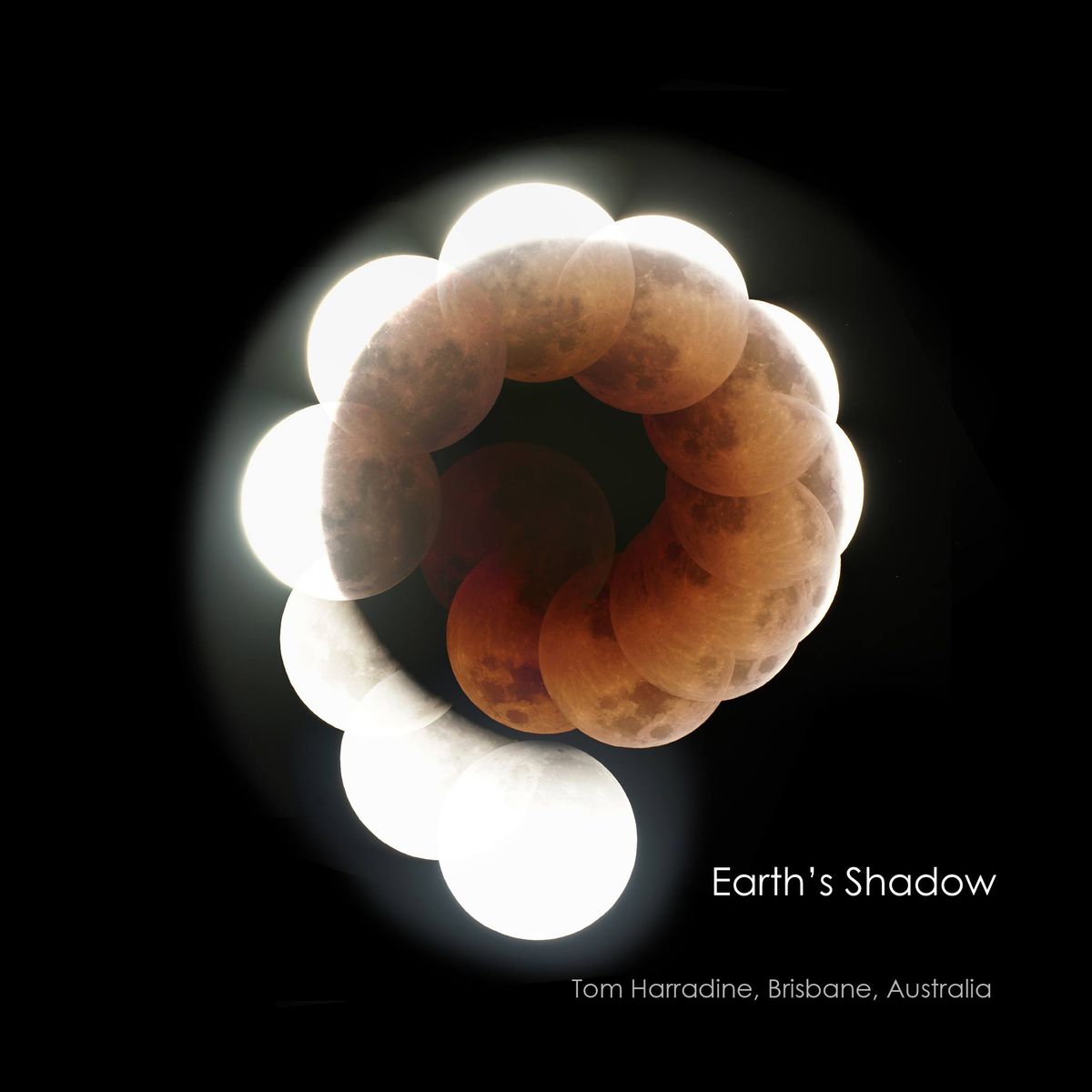 This composite image of the July 27 lunar eclipse, shot from Australia, reveals the Earth&#039;s shadow in a whole new way.