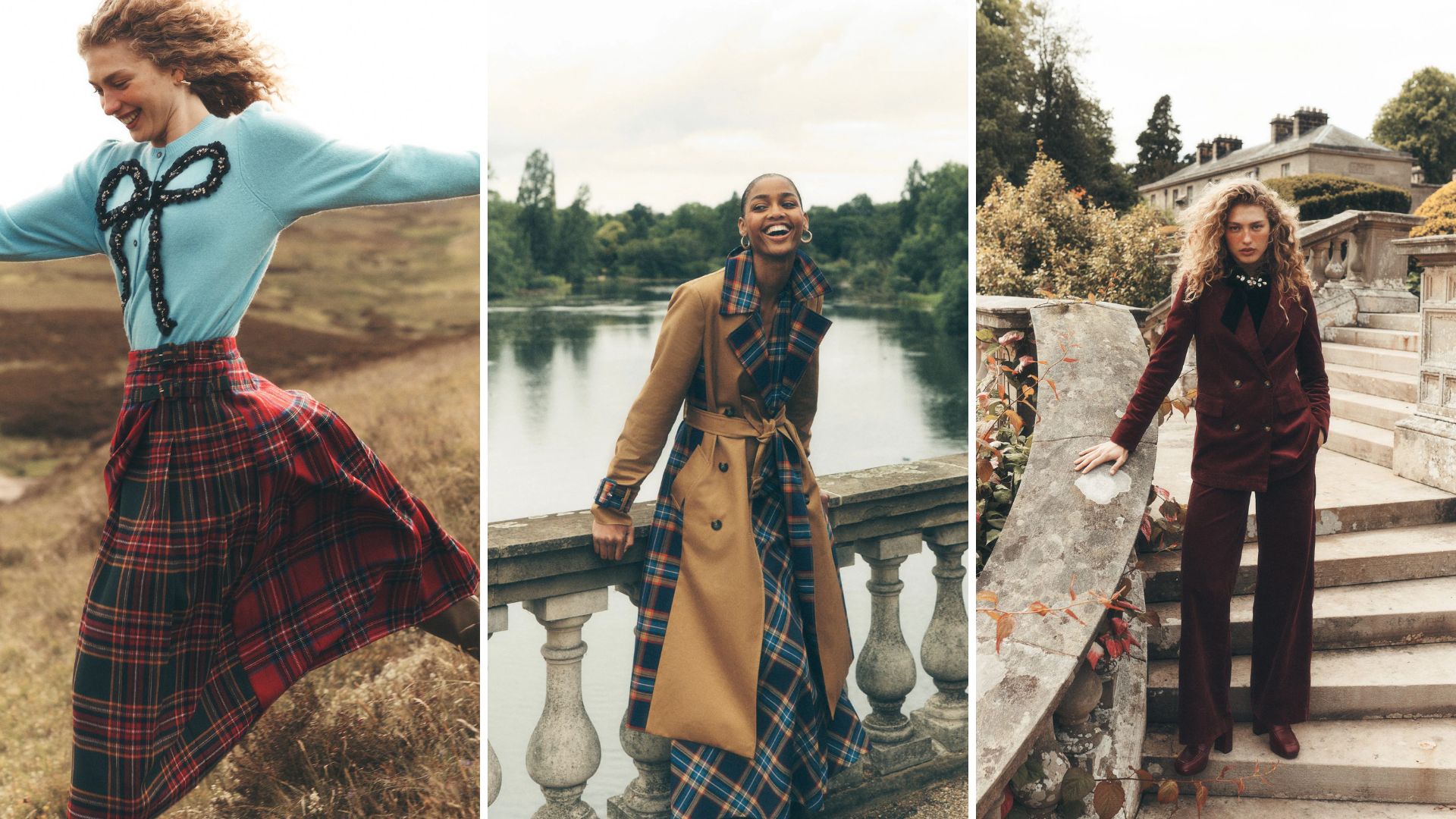 Three models wearing Boden 