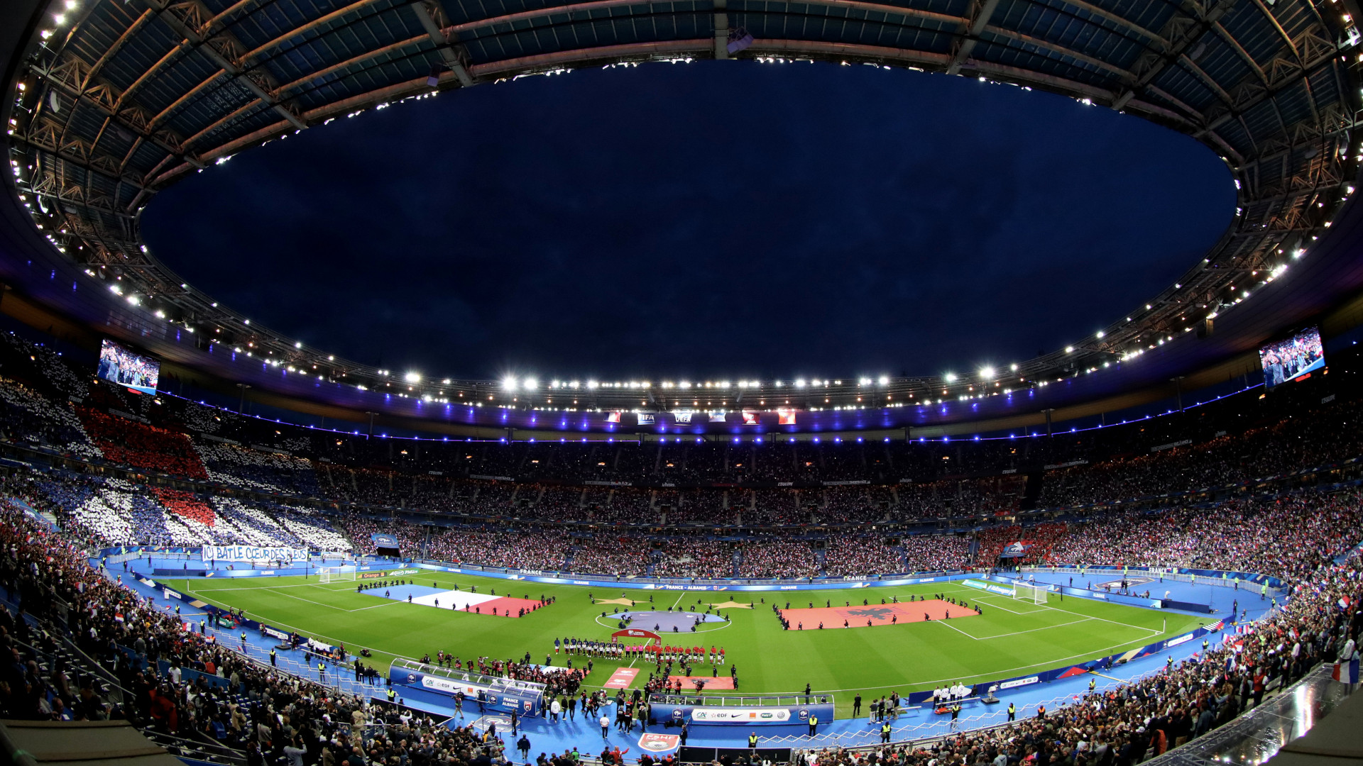General view of the Stade de France before a football match