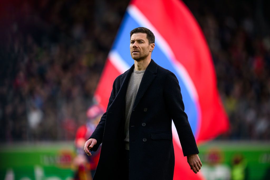 Liverpool target Head coach, Xabi Alonso of Leverkusen during the Bundesliga match between 1. FC Heidenheim 1846 and Bayer 04 Leverkusen at Voith-Arena on February 17, 2024 in Heidenheim, Germany. (Photo by Jörg Schüler/Bayer 04 Leverkusen via Getty Images)