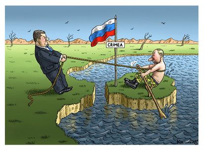 Political cartoon Ukraine Russia Crimea