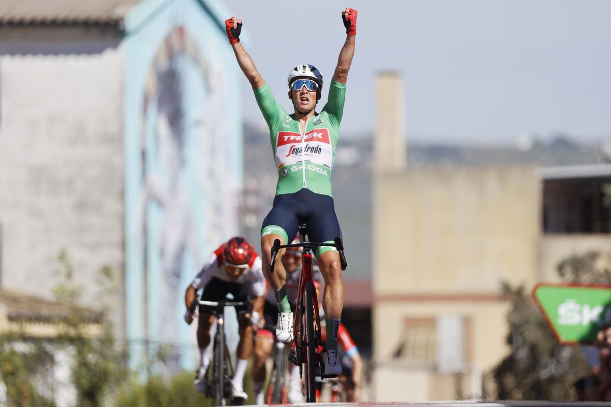 Vuelta Espana 2022 77th edition 13th stage Ronda Montilla 1684 km 02092022 Mads Pedersen DEN Trek Segafredo photo Luis Angel GomezSprintCyclingAgency2022