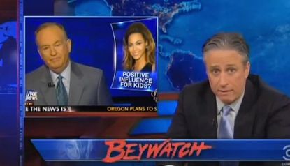 Jon Stewart cheerfully annotates Bill O'Reilly's Beyonc&eacute; obsession