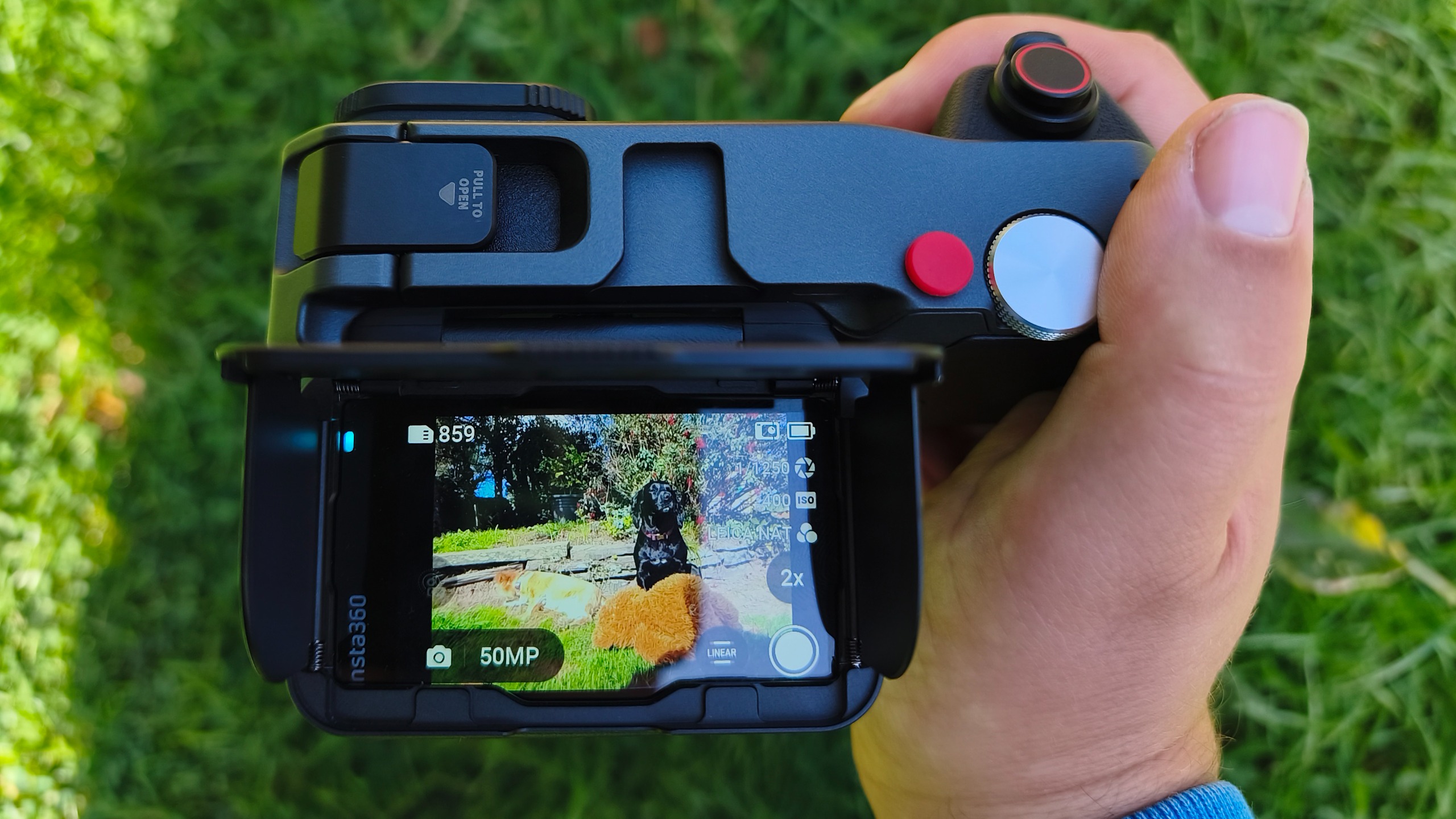 Insta360 ace Pro 2 with filp out screen and waist level finder