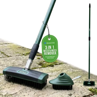 Weed Brush Outdoor Garden Weeding Tool for Block Paving Remove Weeds and Moss From Patios