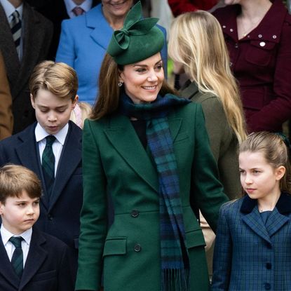 The Wales family walks to church in Sandringham on Christmas day