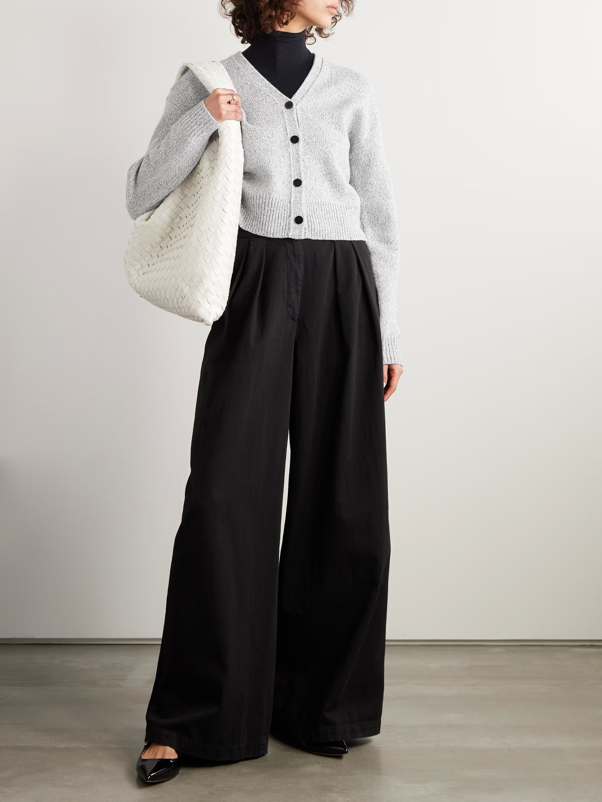 THEORY, Cropped knitted cardigan