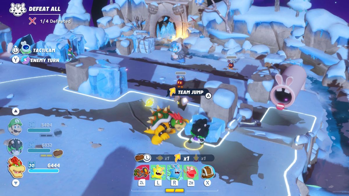 Mario + Rabbids Sparks of Hope: Bowser team jump